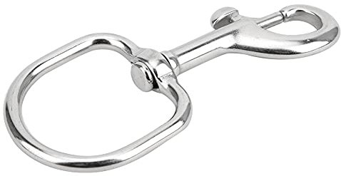 QANYEGN Karabinerverschlüsse aus Metall, Einzelkopfhaken aus 316 Edelstahl Mit D-Ring, Passend Für Schlüsselbund Und Taschen