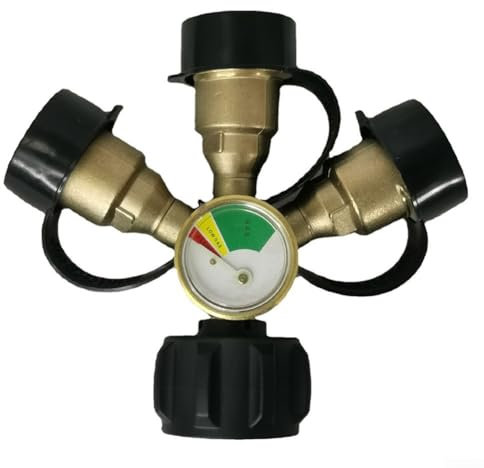 Whychstore Répartiteur de propane à 3 voies, répartiteur de propane à connexion rapide pour grils, chauffages, réchauds de camping, barbecues de table, barbecues à gaz, UJ4KWWE2705S41F8116X2M