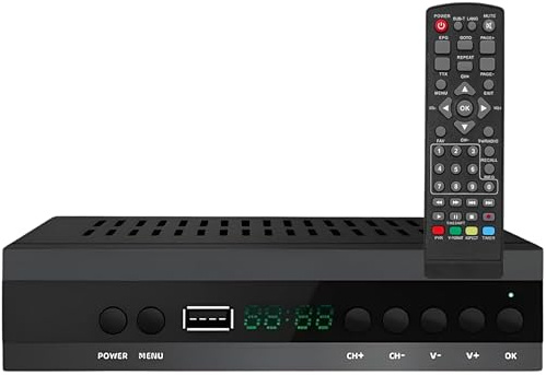 Decodificador TDT HD HDMI Euroconector DVB-T2 H.265 HEVC Para TV Antigua Con Sintonizador Integrado y Reproductor USB