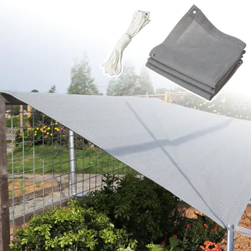 Schattennetz 90% Sonnenschutz-Tuch, Braun, Staubdicht, Winddicht, Widerstandsfähiges Schattennetz mit Ösen und Seil, Windschutz-Zaunabdeckung für Den Hinterhof(Size:1mx1.5m/3ftx5ft)