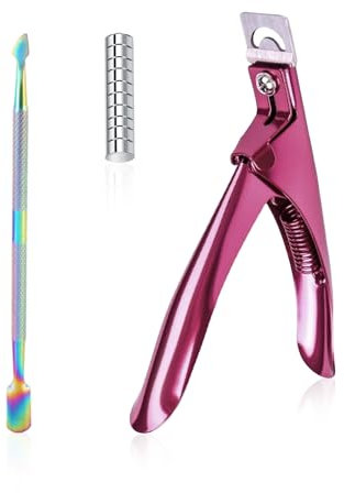 1 coupe-ongles, 10 aimants de manucure, 1 poussoir de manucure, outils de coupe d'ongles, coupe-ongles, coupe-ongles professionnel, kit d'outils de manucure