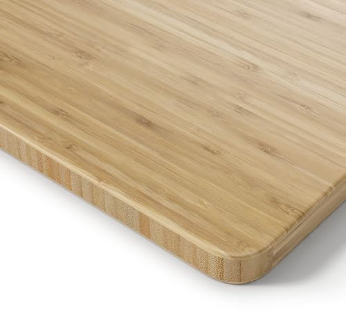 Ergotopia Bambus Tischplatte 180 cm, ideal für höhenverstellbare Schreibtische, Echtholz Schreibtischplatte - 2,5 cm Massivholz Platte Bürotischplatte
