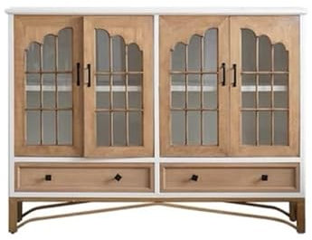 Buffetschrank Nordischer Retro-Eingangsflur-Verandaschrank, Gewölbter Arbeitszimmerschrank, Hotel-Weinschrank, Mehrschichtiger Lagerschrank Im Wabi-Sabi-Stil, Geschirrschrank Besteckschrank(150cm*40CM