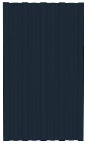 Brokky Dachpaneele 12 STK. Verzinkter Stahl Anthrazit 80x45 cm Wellplatten Dach Dachplatten Bleche FüR Dach Wellblechplatten FüR Dach