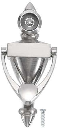 PATIKIL 9/16 Door Knocker with Viewer, 1 Pcs 180 Degree Door Viewer Die-Cast Construction with Peephole Fits 1-3/8inch to 2-3/8inch Door Peep Hole for Home Office Hotel, Chrome