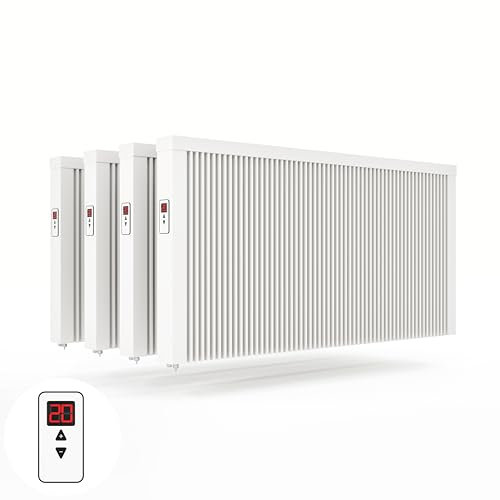eVARMO 4x „areo direct“ 2600 Watt im SET elektrische Heizung/Elektroheizung mit Schamottekern zur Wandmontage/Elektroheizkörper (Elektroofen)
