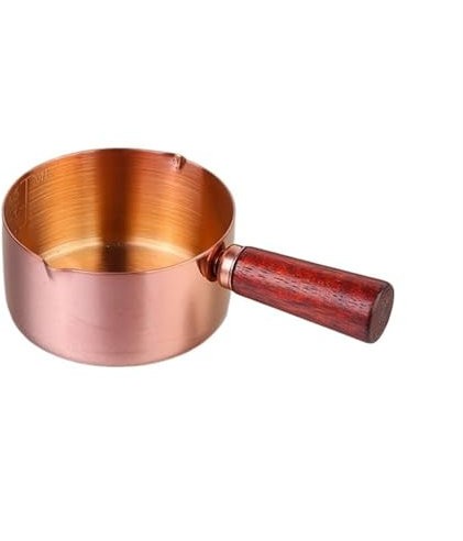 Salsera Taza for salsa de carne con asa, platillo for inmersión de ensalada de tomate, taza for salsa occidental con mango de madera, tazas for salsa de acero inoxidable Tazón de salsa(Grande)