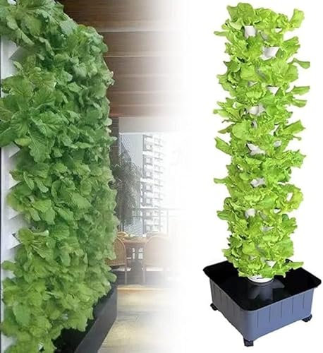 PTSZNGS 15 Piani 45 Fori Sistema di Coltivazione idroponica a Torre, Sistema di Coltivazione idroponica per Serre agricole, Torre per Piante vegetali per Amanti dell'agricoltura