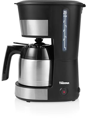 Tristar Cafetera Acero Inoxidable, 8-10 Tazas, 900W, Jarra Térmica, Función Mantener Caliente, Sistema Antigoteo, Filtro Reutilizable, Indicador de Agua, Libre de BPA, Apagado Automático, CM-1283