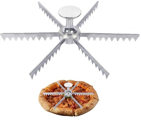 Marcador de cortador de tartas, cortador de corteza para tartas, corte rápido de tartas, cortador de pizza de dientes múltiples, marcador de pasteles de aleación de aluminio, guía para tartas de queso