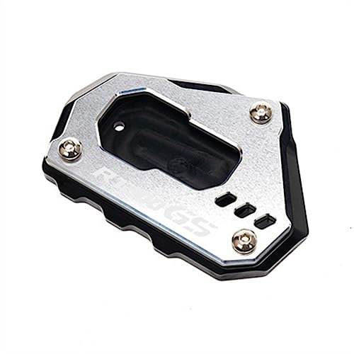 MNEUEQ Dauerhaft haltbar Motorrad CNC Seitenständer Vergrößerungspad Für B&MW R1200GS R1250GS R 1200 1250 GS Adventure ADV LC GSA 2021(Silber,1)