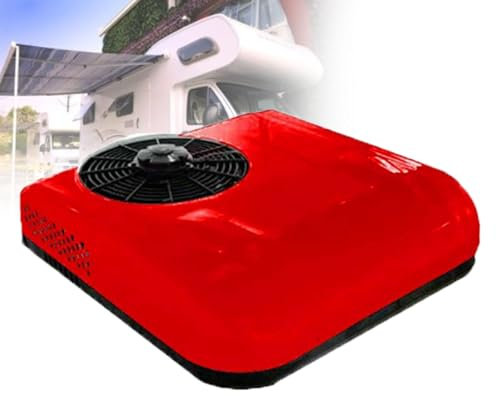 Climatiseur De Toit Pour Camping-Car, SystèMe De Climatisation Pour Camping-Car, Fourgonnette, 12 V/24 V, Pour Mini-Fourgonnette, Camping-Car, Bus, Camion.,Red-24V