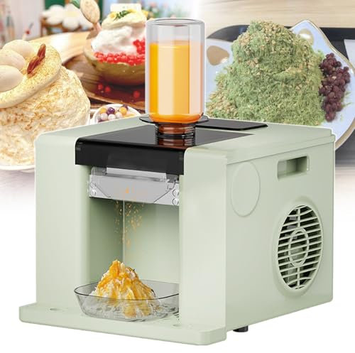 Machine À Glace Pilée Électrique - 280 W, Nettoyage Automatique, Professionnelle, En Forme De Flocon, Bouteille De 750 Ml Avec Bac De Récupération, Refroidissement Par Air, Pour Bars,Green