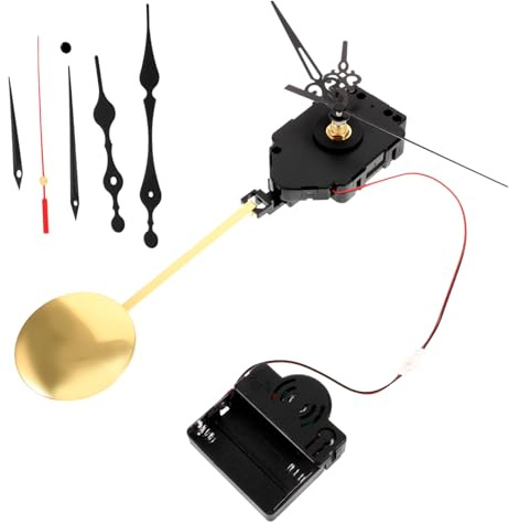 Housoutil 1 Satz Pendeluhr Uhrwerk mit Zeigern Mechanismus für DIY Wanduhr Musikbox mit Glockenläuten für Reparatur und Ersatzteile