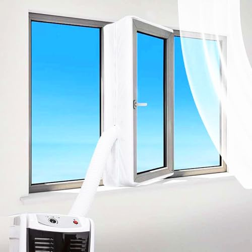 ASGRADO Kit de Sellado para Ventana de Aire Acondicionado Portátil, Aislamiento Térmico, Impermeable, Fácil Instalación (400cm)