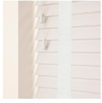 50mm Slat White Real Wood Venetian Blind With Tapes120cm Drop