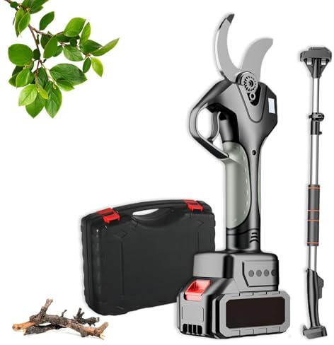 Glowdora Forbici Elettriche, Potatore Telescopico da 2,15 M, Forbici Elettriche da Potatura da 50 Mm, Potatore Senza Fili, Utensili Elettrici da Giardino Professionali per Piante E Alberi 2battery