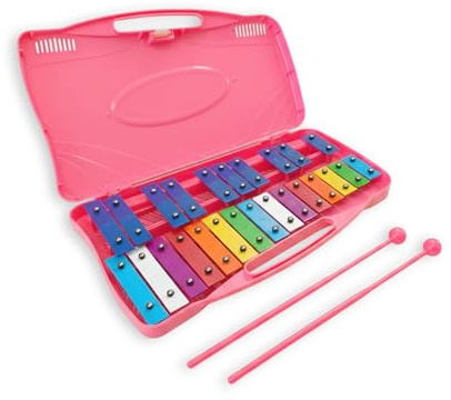 MoResolune Glockenspiel Xylophon 25 Noten Regenbogen Schlüssel Xylophon mit Etui für Schüler Anfänger Instrumente für Erwachsene Weihnachtsgeschenke