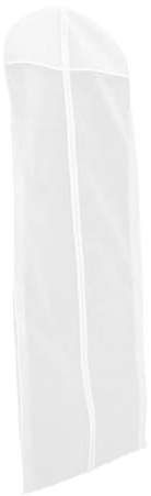 LOLIPPYY Copri Abito da Sposa con Design Appendibile Traspirante Non Tessuto Bianco con Chiusura a Zip Custodia Antipolvere per Armadio e Occasioni Speciali