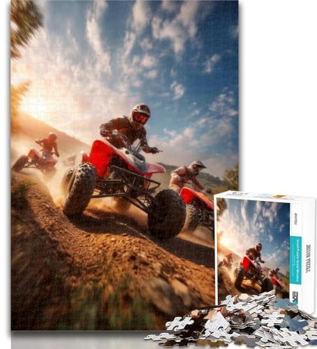 Teenager-Puzzles Mountain Cross-Country Puzzle für Teenager, 1000 Teile, mit passendem Poster und Quizblatt, für Kinder ab 14 Jahren, 50x75cm