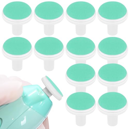 LOLIPPYY Lime à Ongles Électrique Bébé 24 Têtes de Meulage Rechange en Papier de Verre et Plastique pour Garçon et Filles, Compatibles Plusieurs Modèles, Usage Domestique