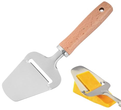 Rebanadora de queso - Acero inoxidable 23x8cm | Cepilladora de queso portátil antiadherente, herramienta de cocina portátil | Rebanadora ligera de plata para tartas, pizza, preparación de alimentos