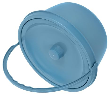Toyvian Pot de Chambre Portable en Plastique avec Siège Confortable et Couvercle, Toilettes Portatives Stables pour Femmes Enceintes et Usage Chevet ou Camping