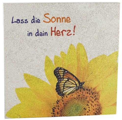 Natursteinrelief Lass die Sonne in dein Herz