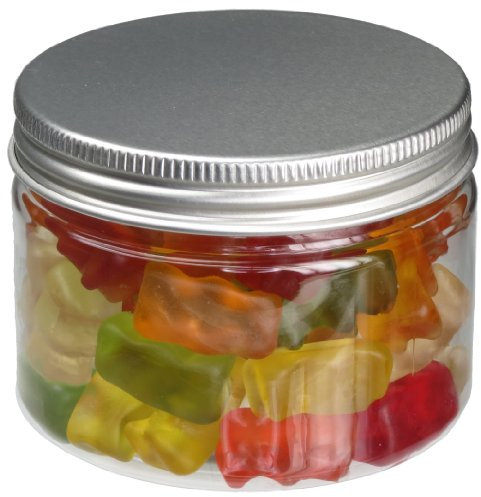 200 ml PET Tiegel transparent, mit Aluminiumdeckel, 50 Stück