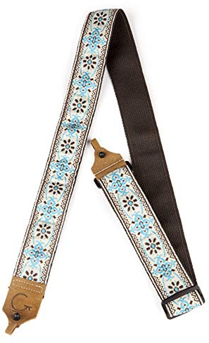 Fender Banjo Strap, Vintage, Blau/Braun, Polyester-Baumwoll-Mischung