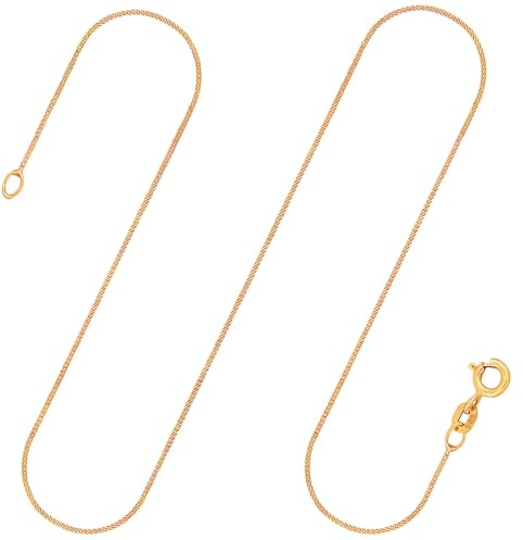 EDELIND Goldkette Damen 585 333 Echtgold - Panzerkette 1.1 mm auch 375, 750 Gelbgold - mit Geschenkbox