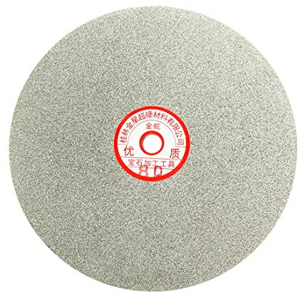 sourcingmap 200mm 8-inch Grit 80 Diamond Coated Flat Lap Disk Wheel Grinding Sanding Disc