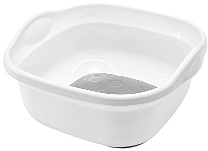 Addis 517763 Premium Soft Touch 8.5 litre Washing Up Bowl, White/Grey, 31.5 x 34 x 15.5 cm