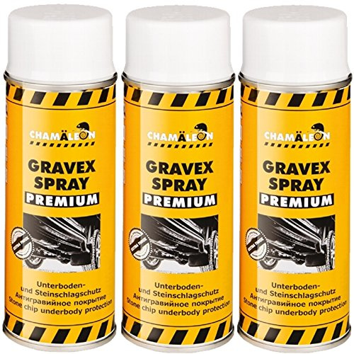 Chamäleon Premium Unterbodenschutz Sprühdose Bitumen Steinschlagschutz Versieglung Spray (weiß, 3)