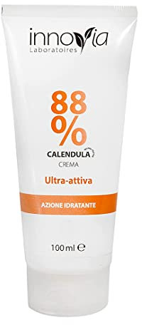 Crema alla Calendula 88% 100 ml - Indicata per Ustioni, Scottature, Irritazioni, Prurito e per Dermatiti - Perfetta per Pelli Sensibili e Delicate - Made in Italy