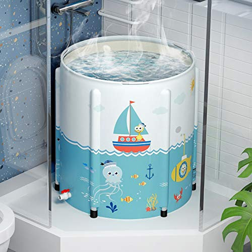 Erwachsene Ganzkörper-Badewanne Spa Bad Barrel Winter warm Wasser Bad for Badezimmer-Baby-Badeeimer Studenten Badewannen Einfache Zubehör Faltbare Badebottich Tragbarer Badewannen for Erwachsene