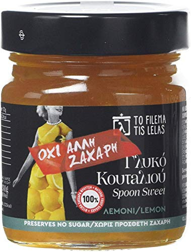 To Filema Tis Lelas Limón en Almíbar 2x240g | Postre dulce de cuchara griego hecho a mano fruta artesanal sin azúcar añadido peso total 480g