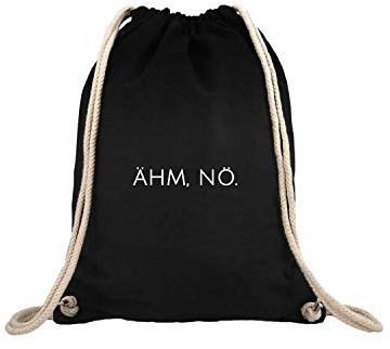 OwnDesigner Premium Turnbeutel Ähm nö Gymsack Sportbeutel Damen Herren Unisex Gym Bag Beutel mit Spruch