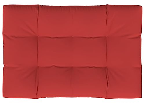 vidaXL Palettenkissen, Palettenauflage für Europaletten, Palettenpolster Palettensofa Outdoor Indoor, Sitzkissen, Rot 120x80x12cm Stoff