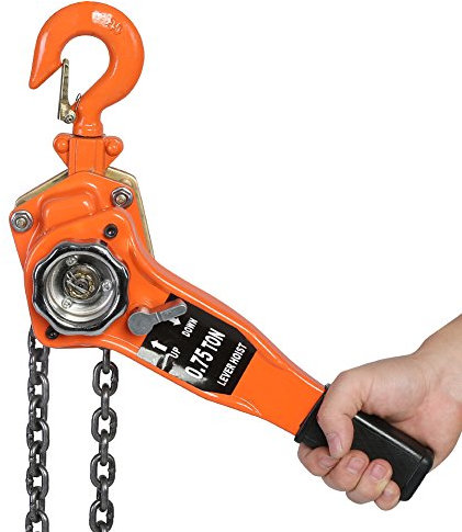 Chain Hoist 1.5t Hand Chain Hoists Chain Hoist Lifting Hoist in Galvanized Steel Alloy Pulley Hoist with Comfortable Rubber Handle Adjustable Ratchet 360 Degree Hook Automatic Braking System