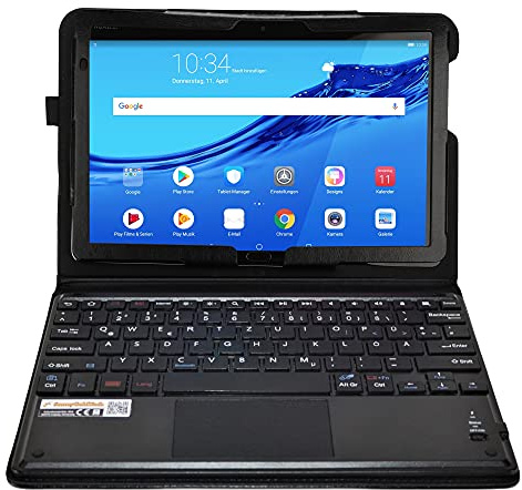 MQ21 für Huawei M5 lite 10.1 - Bluetooth Tastatur Tasche mit Touchpad für Huawei MediaPad M5 lite LTE 10.1 | Hülle mit Tastatur und Touchpad für MediaPad M5 lite WiFi 10.1 | Tastatur Deutsch QWERTZ