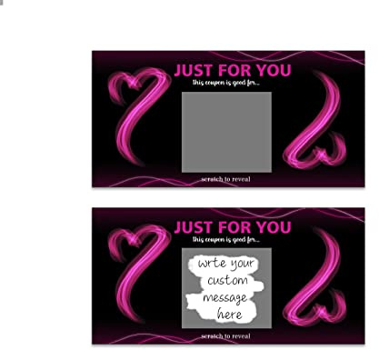 Scratch Valentines Day Card, Love Coupons, Love Note Scratch Off Cards, 20 Pieces Valentine's Day Anniversary Greeting Card, DIY Valentines, Romantic Gifts for Husband, Wife, Lovers, Kids(A03)