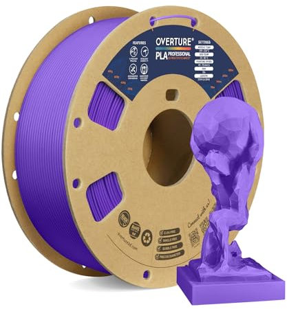 OVERTURE PLA Plus (PLA+) PLA-Filament 1,75 mm, professionelle PLA-Festigkeit, 1kg Filament (2,2 lbs), Maßgenauigkeit +/- 0,02 mm, für 3D-Drucker (Lila)