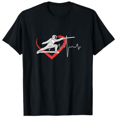 Esgrima Heartbeat Esgrima Deportes de combate Camiseta