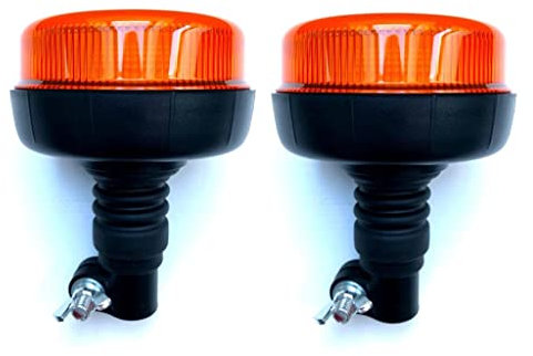 MelTruck® 2x LED Rundumleuchte Warnleuchte 12V 24V Blitzlicht flex Rundumkennleuchte 12 LED