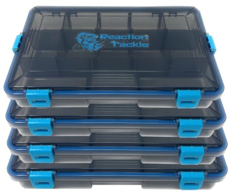 Reaction Tackle Ultimate Tackle Box Trays: Organize, Store, and Dominate with Our 4-Pack Kit! Perfect for Anglers on The Go - 3600 4-Pack