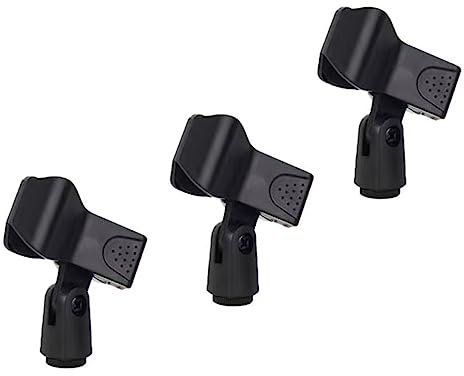 Pince Micro, 3 Pièces Support Universel de Microphone Clip de Qualité à Ressort pour Microphone Support pour Clip de Microphone Pied de Microphone Microphone Support Support de Micro Ammo Clip