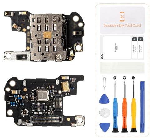 SRJTEK Für Huawei P30 Pro SIM/SD Kartenleser mit Mikrofon Flexkabel VOG-L29, VOG-L09 Mic Flex PCB Board Ersatz SIM Halter Conecction Board Repair Kits