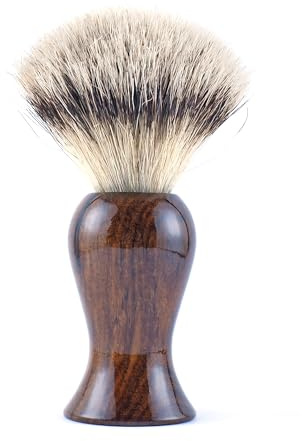 100% Pure Badger Hair Shaving Brush | Handmade Sheesham Wood Shaving Brush | For All Skin Types | Personal and Professional Hair Salon Tool | Wet Shaving | VINTAGE BARBER LONDON