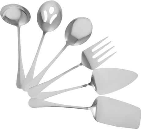 TOPBATHY 1 Set Set Di Posate in Acciaio Inossidabile Posate Portatili Kit Stoviglie Matrimonio Che Serve Dargento Utensili Da Portata Forchette D'argento Nozze